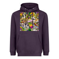 Plum Mardi Gras coffee cups and donut with cowhide Heavyweight Hoodie - BundleAndBundleShop