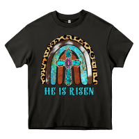 Asphalt He Is Risen Heavy Core Tee - RanaPortraitStore