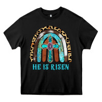 Black He Is Risen Heavy Core Tee - RanaPortraitStore