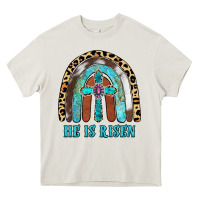 Cream He Is Risen Heavy Core Tee - RanaPortraitStore