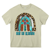 Mossy He Is Risen Heavy Core Tee - RanaPortraitStore