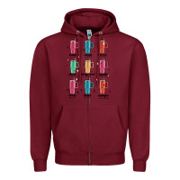 Burgundy coffee thermos Zipper Hoodie - MaliasSmallBusiness