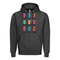 Charcoal Heather coffee thermos Zipper Hoodie - MaliasSmallBusiness