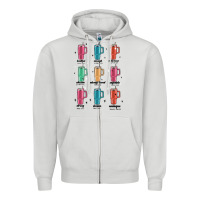 Dove Grey coffee thermos Zipper Hoodie - MaliasSmallBusiness
