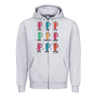 Heather Grey coffee thermos Zipper Hoodie - MaliasSmallBusiness