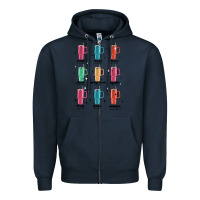 Navy coffee thermos Zipper Hoodie - MaliasSmallBusiness