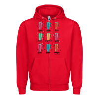 Red coffee thermos Zipper Hoodie - MaliasSmallBusiness