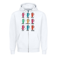 White coffee thermos Zipper Hoodie - MaliasSmallBusiness