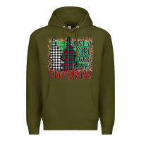Army Green Womens Just a Girl Who Loves Christmas Funny Premium Hoodie - Bettercallsaul