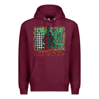 Burgundy Womens Just a Girl Who Loves Christmas Funny Premium Hoodie - Bettercallsaul