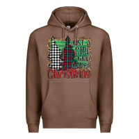 Chestnut Womens Just a Girl Who Loves Christmas Funny Premium Hoodie - Bettercallsaul