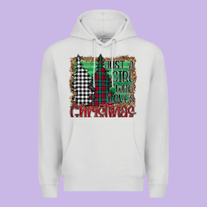 Womens Just A Girl Who Loves Christmas Funny Premium Hoodie Designed By Bettercallsaul