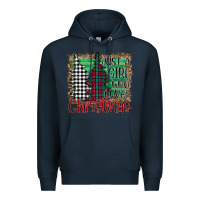 Navy Womens Just a Girl Who Loves Christmas Funny Premium Hoodie - Bettercallsaul