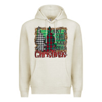 Oatmeal Heather Womens Just a Girl Who Loves Christmas Funny Premium Hoodie - Bettercallsaul