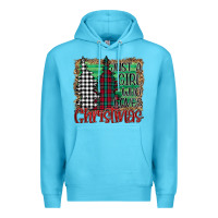 Ocean Blue Womens Just a Girl Who Loves Christmas Funny Premium Hoodie - Bettercallsaul