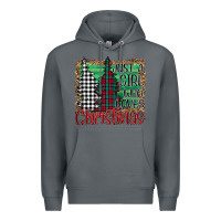 Rock Womens Just a Girl Who Loves Christmas Funny Premium Hoodie - Bettercallsaul