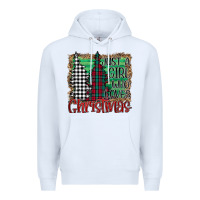 White Womens Just a Girl Who Loves Christmas Funny Premium Hoodie - Bettercallsaul
