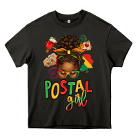 Asphalt juneteenth afro messy bun postal girl Heavy Core Tee - texasbilliewilder