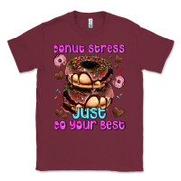 Burgundy donut stress just do your best Classic Tee - AdoDesignShop