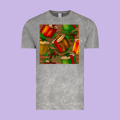 Christmas Gift Box Seamless Pattern Vintage Tee Designed By Bundleandbundleshop