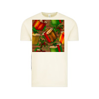 Vintage Arctic christmas gift box seamless pattern Vintage Tee - BundleAndBundleShop