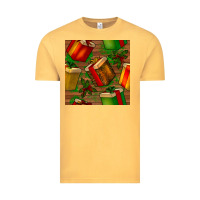 Vintage Mustard christmas gift box seamless pattern Vintage Tee - BundleAndBundleShop