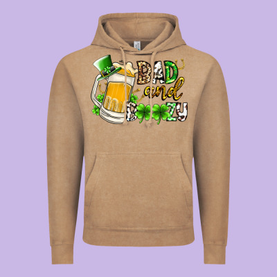 Bad And Boozy Vintage Hoodie Designed By Racoondesign