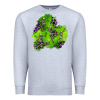 Heather Grey halloween patch 3 Premium Sweatshirt - BundleAndBundleShop