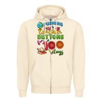 Sandshell pushing my teacher buttons for 100 days Zipper Hoodie - MaliasSmallBusiness
