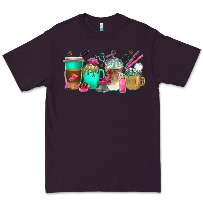 Hair Hustler Coffee Cups Premium Tee by texasbilliewilder | Teevron