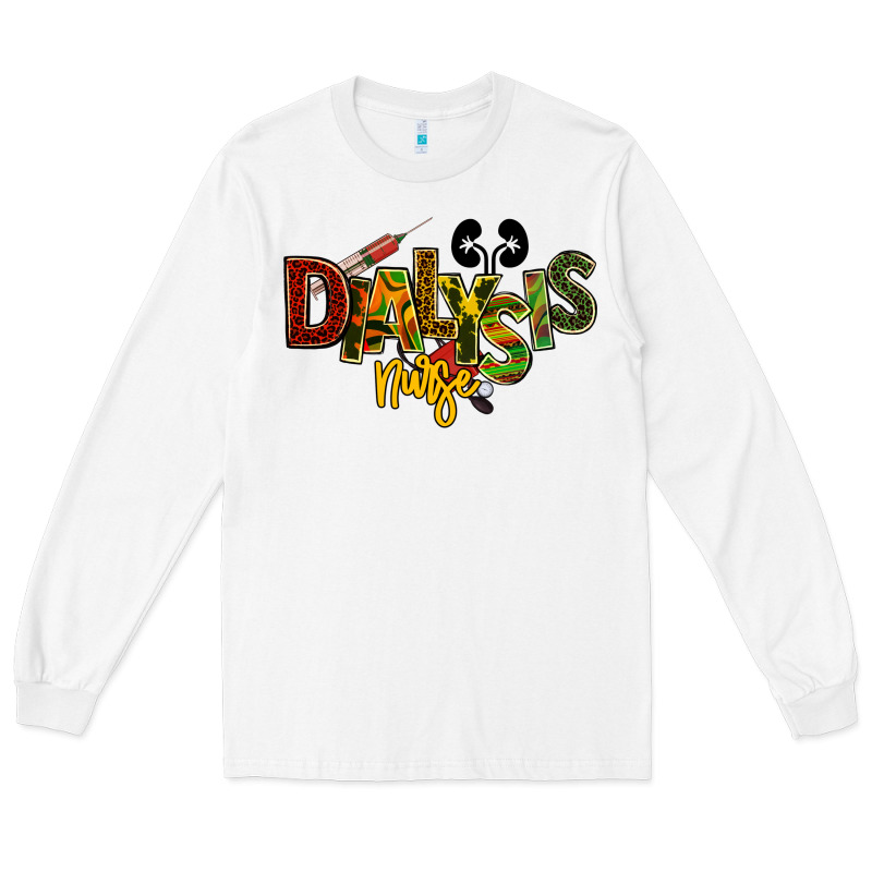 Dialysis Nurse Kidney Juneteenth Long Sleeve Tee by NancyCooperArtShop | Teevron