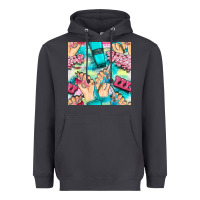 Smoke hand cream and nail tools with serape and glitter seamless pattern bbs Heavyweight Hoodie - BundleAndBundleShop