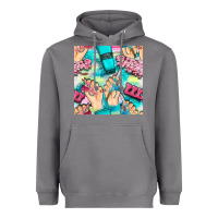 Hand Cream And Nail Tools With Serape And Glitter Seamless Pattern Bbs Heavyweight Hoodie | Teevron