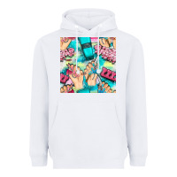White hand cream and nail tools with serape and glitter seamless pattern bbs Heavyweight Hoodie - BundleAndBundleShop