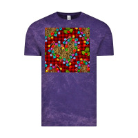 Cloud Purple christmas lights and leopard hearts seamless pattern Vintage Tee - BundleAndBundleShop
