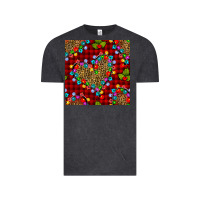 Vintage Black christmas lights and leopard hearts seamless pattern Vintage Tee - BundleAndBundleShop