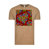 Vintage Coffee christmas lights and leopard hearts seamless pattern Vintage Tee - BundleAndBundleShop