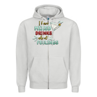 Dove Grey i have mixed drinks about feeling Zipper Hoodie - MaliasSmallBusiness