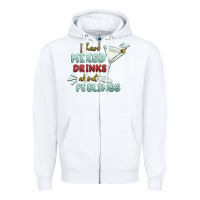 White i have mixed drinks about feeling Zipper Hoodie - MaliasSmallBusiness