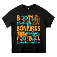 Black Boots flannels bonfires leggins American Football Heavy Core Tee - RanaPortraitStore