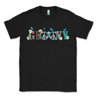 Black groovy with peace  sign flowers Classic Tee - Artiststas