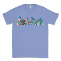 Colony Blue groovy with peace  sign flowers Classic Tee - Artiststas
