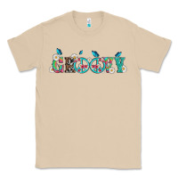 Mushroom groovy with peace  sign flowers Classic Tee - Artiststas