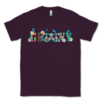 Plum groovy with peace  sign flowers Classic Tee - Artiststas