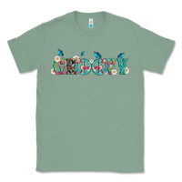 Sage groovy with peace  sign flowers Classic Tee - Artiststas