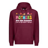 Burgundy mothers are like flowers Premium Hoodie - JahusDesignShop
