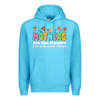 Ocean Blue mothers are like flowers Premium Hoodie - JahusDesignShop