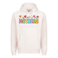 Pale Pink mothers are like flowers Premium Hoodie - JahusDesignShop