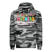 Slate Camo mothers are like flowers Premium Hoodie - JahusDesignShop