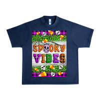 Navy Halloween Spooky Vibes Urban Heavy Tee - Artiststas